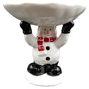 Ceramic Snowman Candy Or Soap Dish Holder Holiday Decor